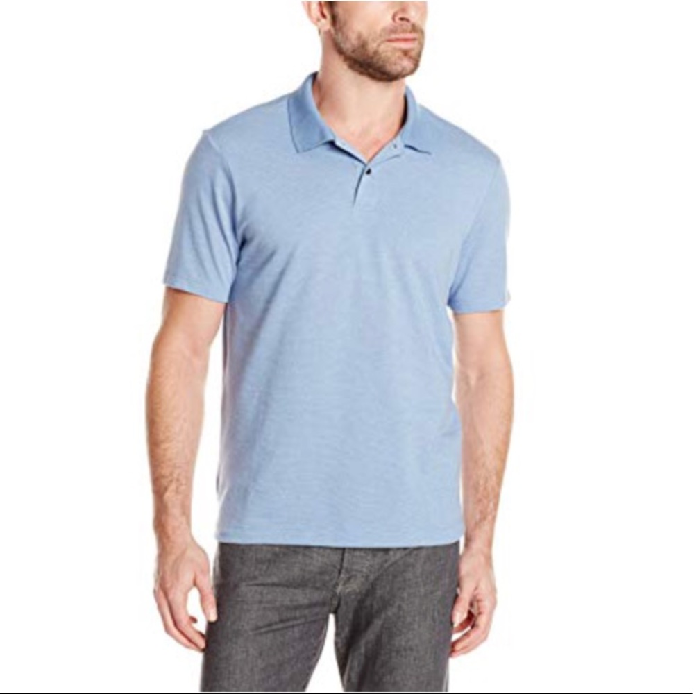 Perry Ellis • Two Button Jacquard Polo Shirt